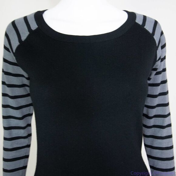 Tart black and grey stripe bodycon sweater dress, size XS - Picture 3 of 16